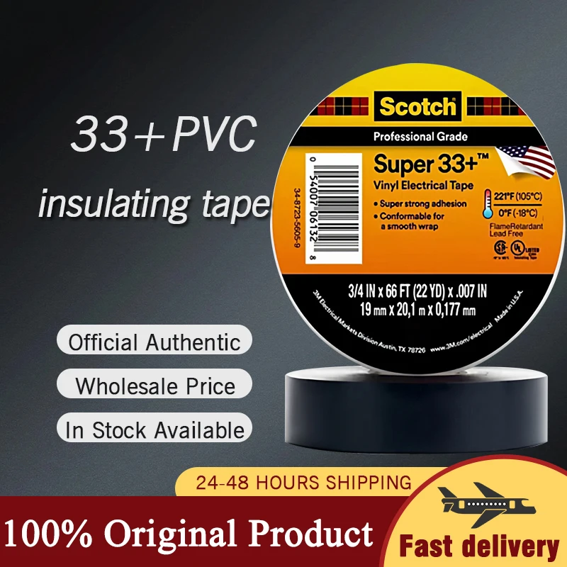 

Scotch Super 33+ Vinyl Electrical Tape Professional Grade All Weather Flame Resistant Tape