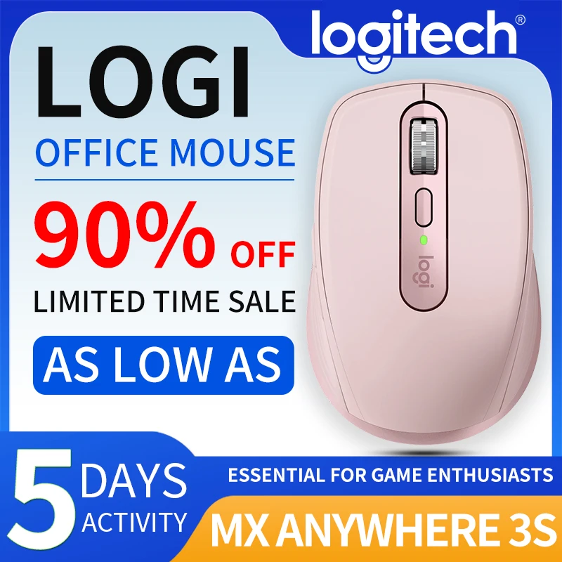 لوجيتك MX Anywhere 3s سماعة لاسلكية تعمل بالبلوتوث وضع مزدوج ماوس ماك كمبيوتر مكتب الأعمال المنزلية