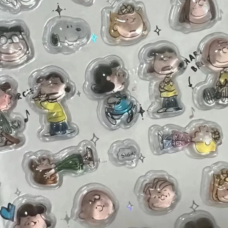 1/4 قطعة سنوبي اليابانية ثلاثية الأبعاد الإغاثة كريستال ملصق لطيف Diy بها بنفسك الهاتف المحمول لاصقة تزيين طالب حساب اليد القرطاسية هدية #4