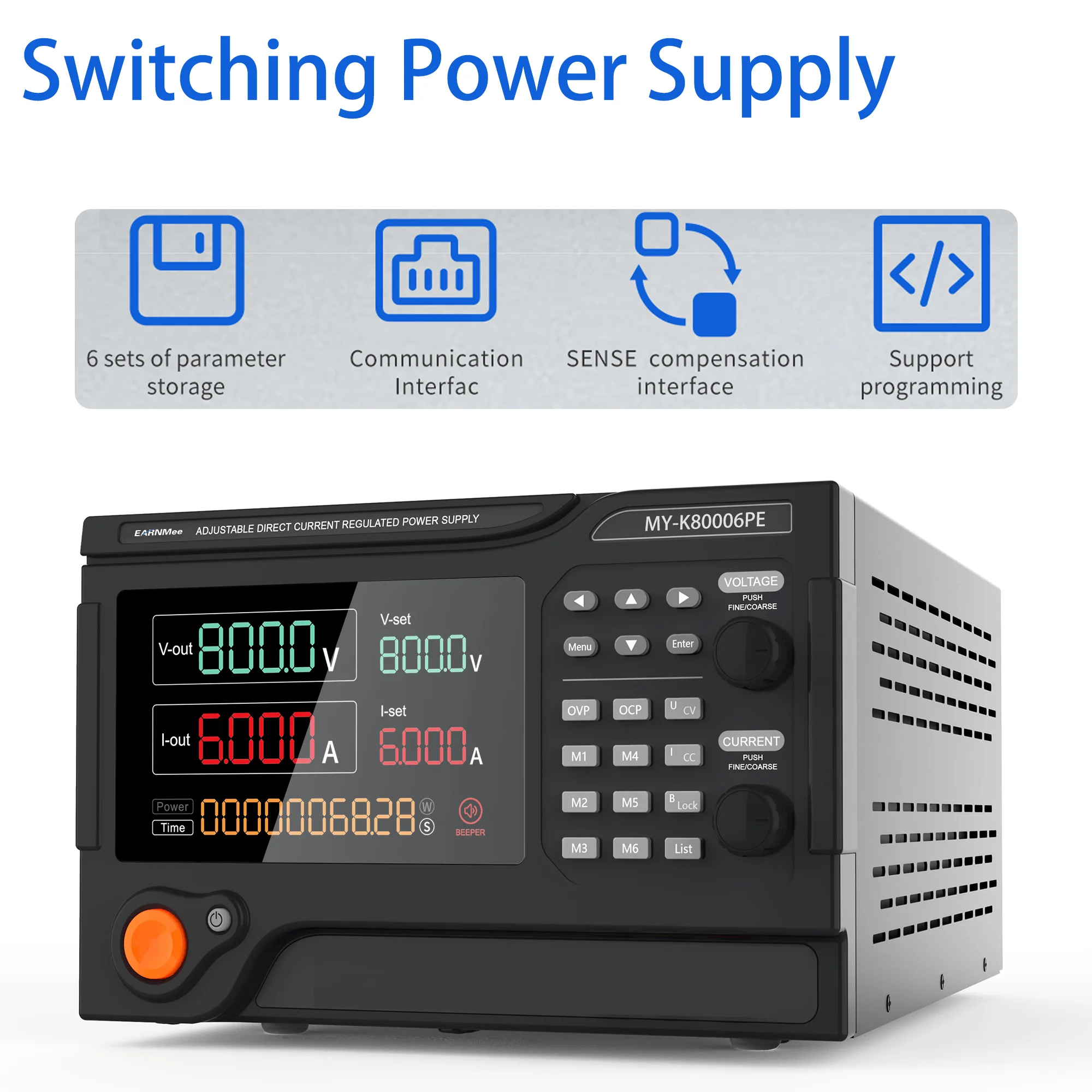 

programmable dc supply 800 volts 6A testing repairing school voltage regulator battery charger
