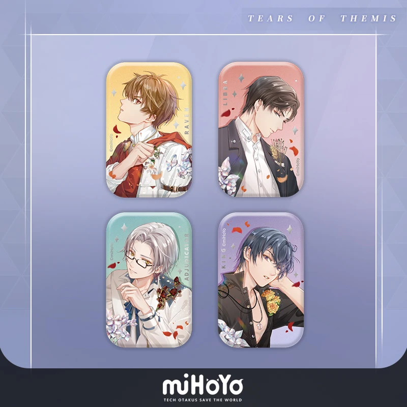 

2025 Anime Game Tears of Themis Fate Intertwines Series Square Badge Luke Pearce Artem Marius Von Hagen Baji Brooch MiHoYo Gift