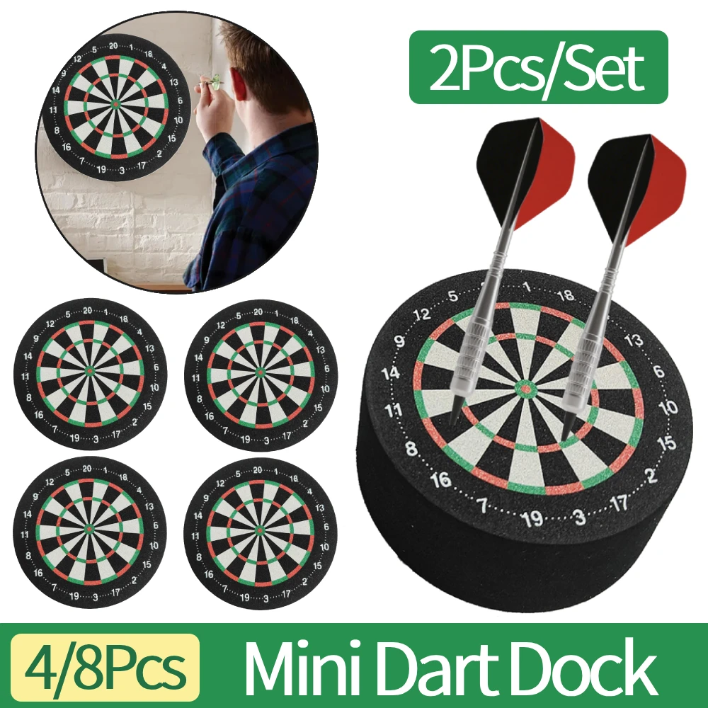 

Набор из 4/8 шт. (2 шт. в комплекте) подставок для дротиков из ЭВА, 10 см, для мягких стрелок, дизайн дартборда, для игр на открытом воздухе, дома, семейных праздников