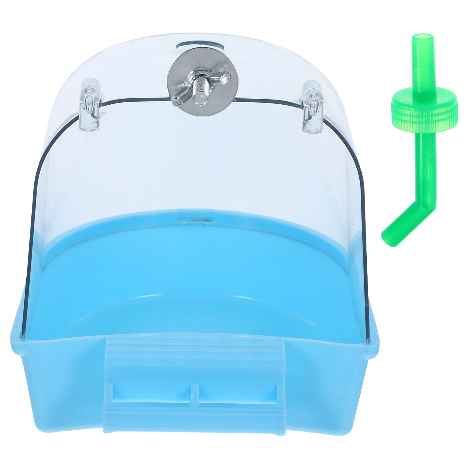 

Bird Bath Tub Hanging Plastic Bird Cage Bath Basin Parrot Shower Box Leakproof Durable Easy Install Birds Bathing Box