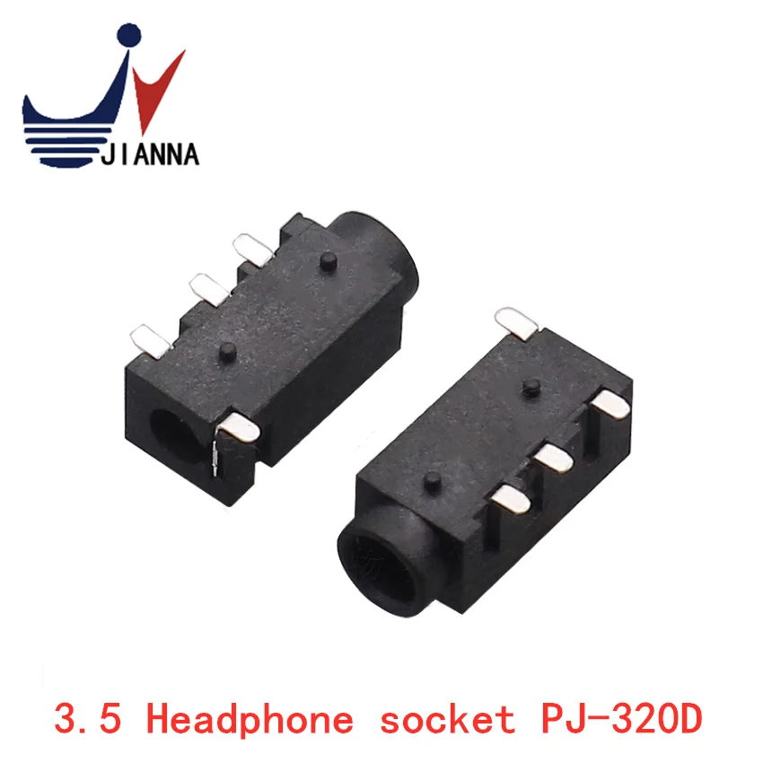 Pakket Postcode Met 3.5 Hoofdtelefoon Aansluiting PJ-320D Patch Audio Moeder Socket Bluetooth Audio Socket Hoofdtelefoon