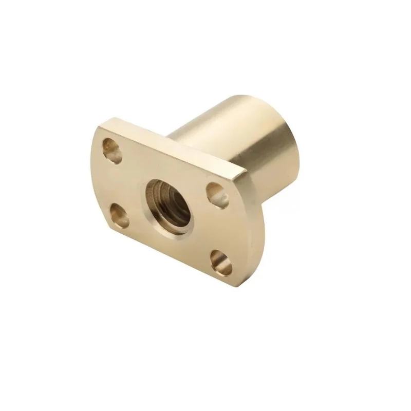 Trapezoidal Four Hole Method Nut With Smooth Cutting Edge And Blue Cutting Edge Four Hole Copper Nut T10 T12 T14 T16 T20 T22-T32