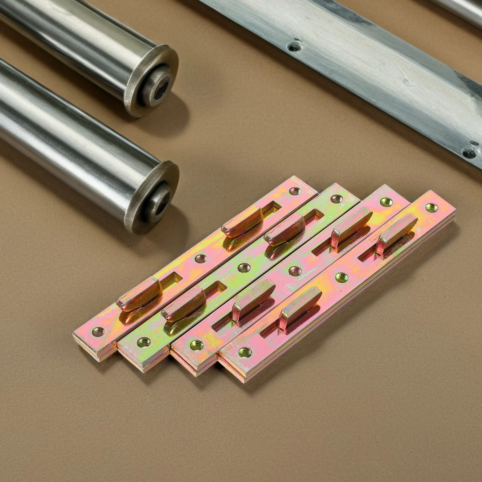 

4Pcs Bed Frame Connector Brackets Robust Iron Construction Ensures Stable Joint Connection Fits Various Bed Types Quick Install