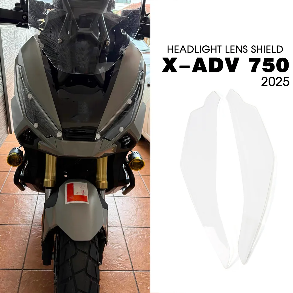 لهوندا XADV 750 X-ADV750 2025 عدسة المصباح الأمامي درع X-ADV 750 العلوي حامي X ADV 750 المصباح الغطاء الواقي XADV #1