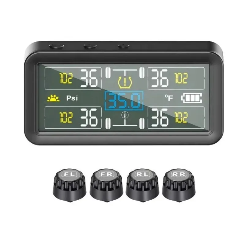 Large Screen 4 Wheel 6 Wheel Tire Pressure Monitoring System TPMS for RV/Truck/Trailer