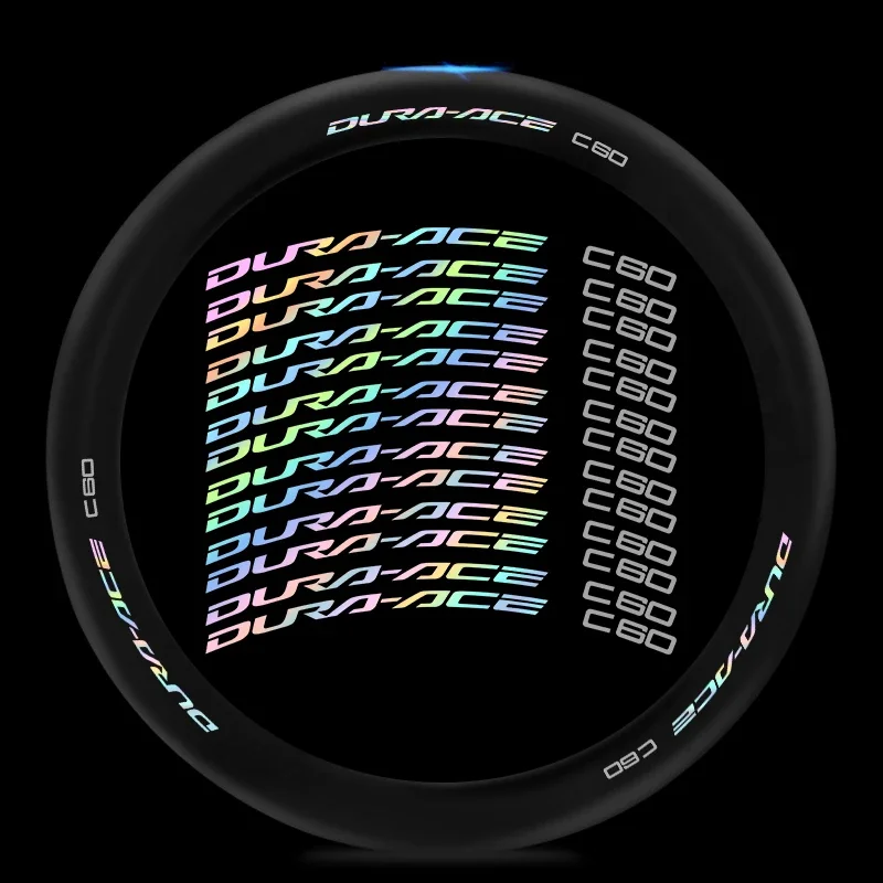 Road Bike Wheels Sticker R9270-DURA-ACE C60 Wheelset Stickers Bicycle Rim Decals Cycling Waterproof Decorative Bike Accessories