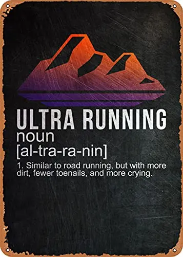 Ultra Running Definition Vintage Look Metal Sign Art Prints Retro Gift 8x12 Inch