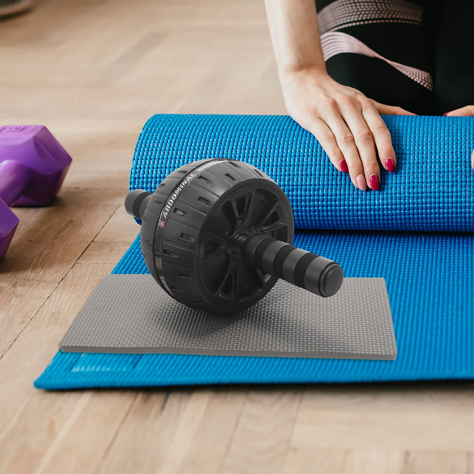 

Ab Roller Wheel Large High-Quality Abdominal Muscle Trainer Wheel Fitness Workout Equipment Home Gym Exercise Core Strength