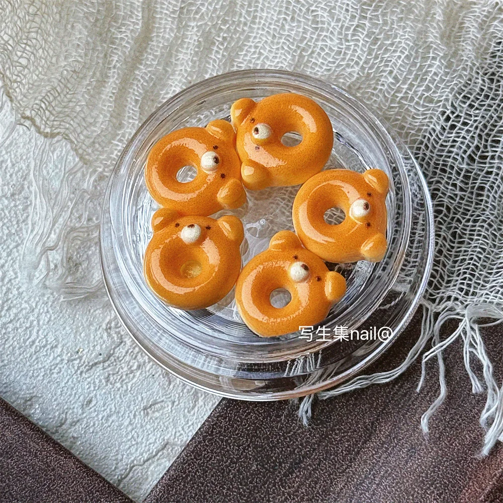한국식 베이킹 시리즈 시뮬레이션 크루아상 네일 아트 쥬얼리 네일 액세서리