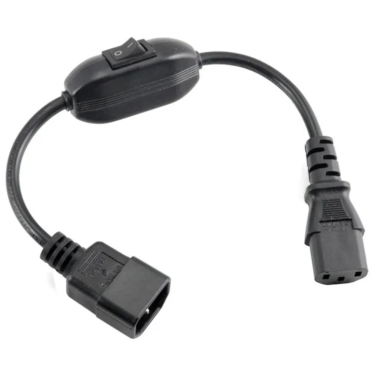 C14-C13 Extension Power Cord, IEC 320 C13 Female to C14 Male with 10A On/Off Switch Power Adapter Cable - Image 4