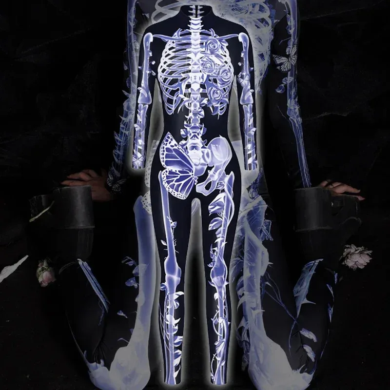 Attack On Titan Cosplay Costumes Halloween Party Jumpsuits Skeleton Catsuit Bodysuits Women Annie Leonhart Muscle Outfit Clo gom