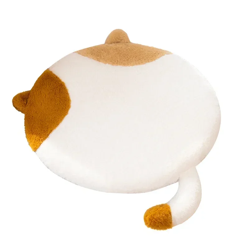 Soft Stuffed Love Cat Circular Pillow Cartoon Animal Sofa Sleeping Office Car Rest Cushion Toys Kid Gifts Holiday Decorations