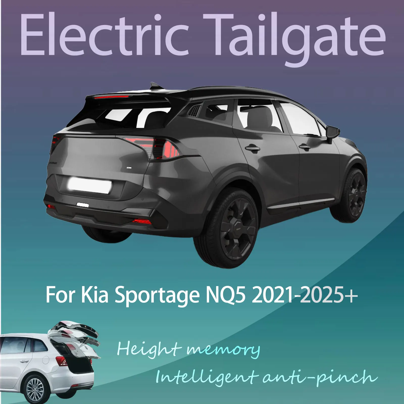 For Kia Sportage NQ5 2021-2025+ Electric Tailgate with Sensor Trunk Anti-pinch Memory Height Intelligent Operation