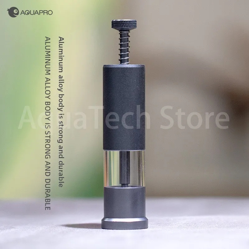 alimentador-de-peixes-em-aluminio-aquapro-f1-f2-dispensador-de-comida-de-precisao-para-peixes-de-aquario-pequenos-controle-de-porcoes-ajustavel