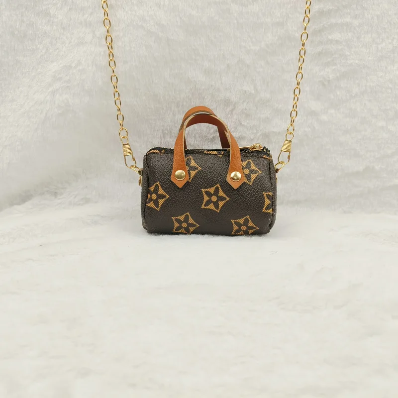 حقيبة كتف صغيرة مطبوعة على شكل وسادة حقيبة سماعة أذن محفظة للعملات المعدنية يمكن أن تحمل سماعات الأذن وأحمر الشفاه والعملات المعدنية السائبة والأشياء الصغيرة #6