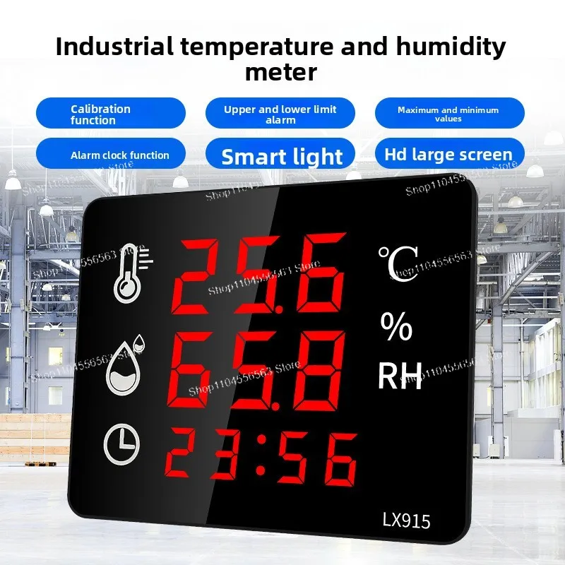 Electronic Digital Display Thermomete High Precision Monitoring Large Screen Instrument LX915