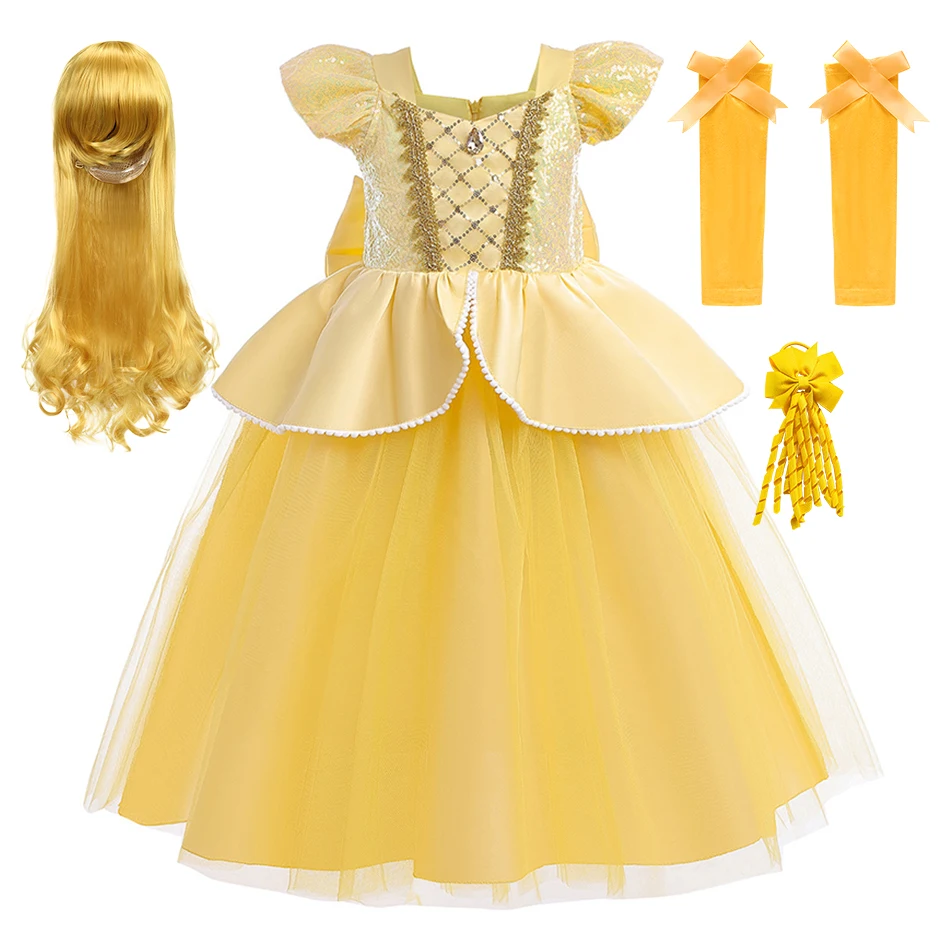 

Child Cinderella Queen Dresses Halloween Costumes Kids Rapunzel Bell Princess Cosplay Dress Girls Christmas Fancy Gown Clothes