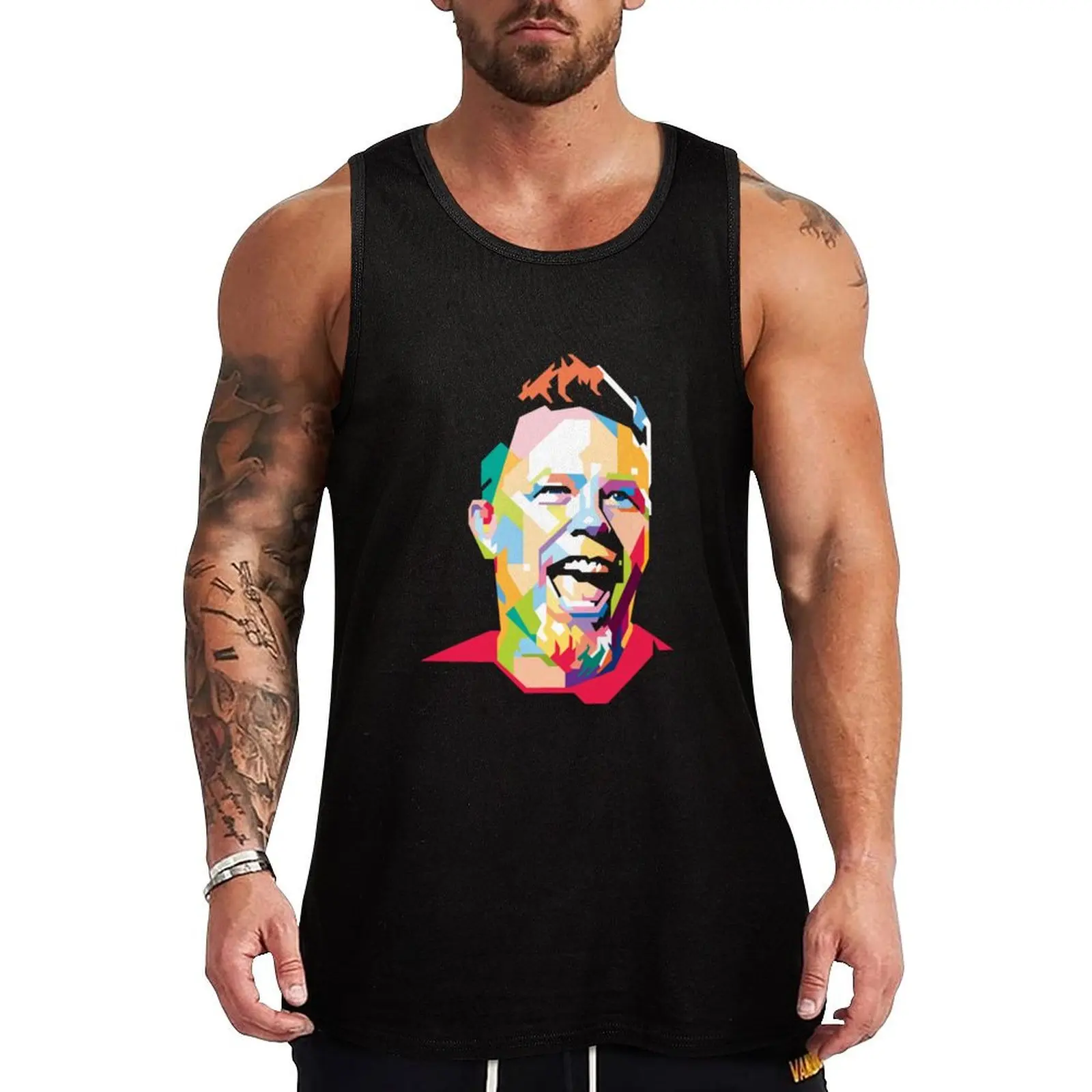 

James Hetfield Tank Top Men's cotton t-shirt Body man vest for men