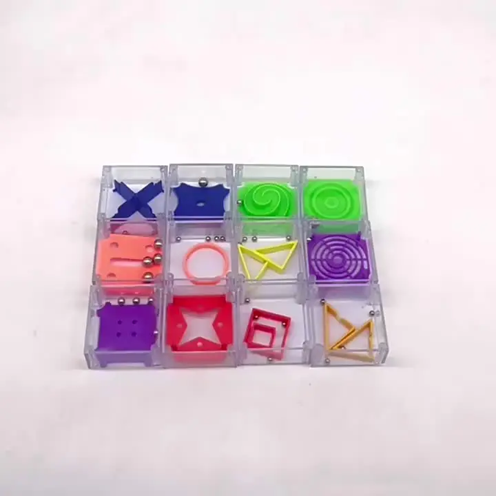Lot De 12 Mini Cubes Magiques 3x3 Cm – Casse-tête Voyage Pour Enfants Et Adultes, Cadeau Anniversaire, Déco Bureau