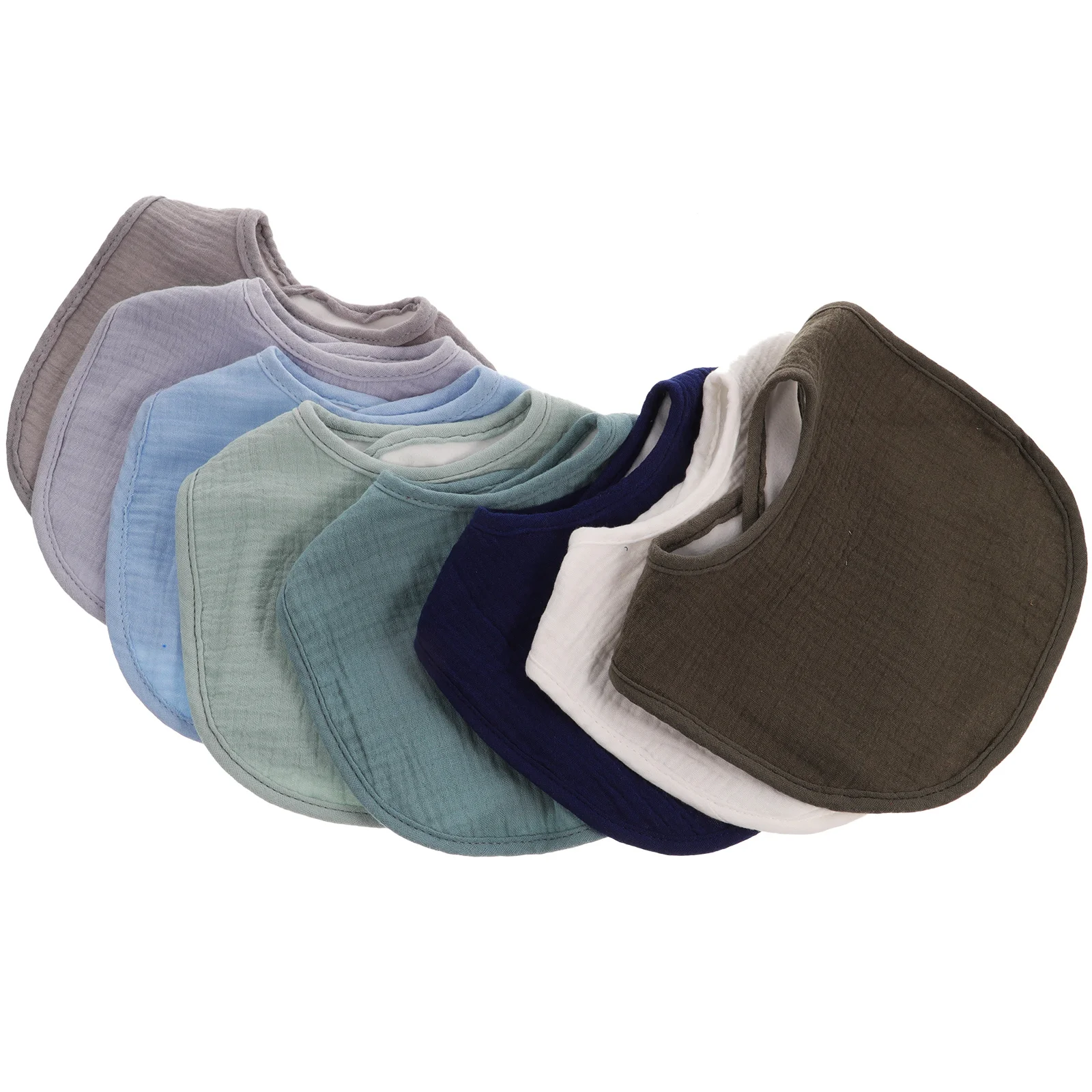 8개입 아기 턱받이 밴다나 스타일 침 흘림 방지 부드럽고 편안한 신생아 수유 턱받이 남아 여아 유아 식사 용품 아기 턱받이