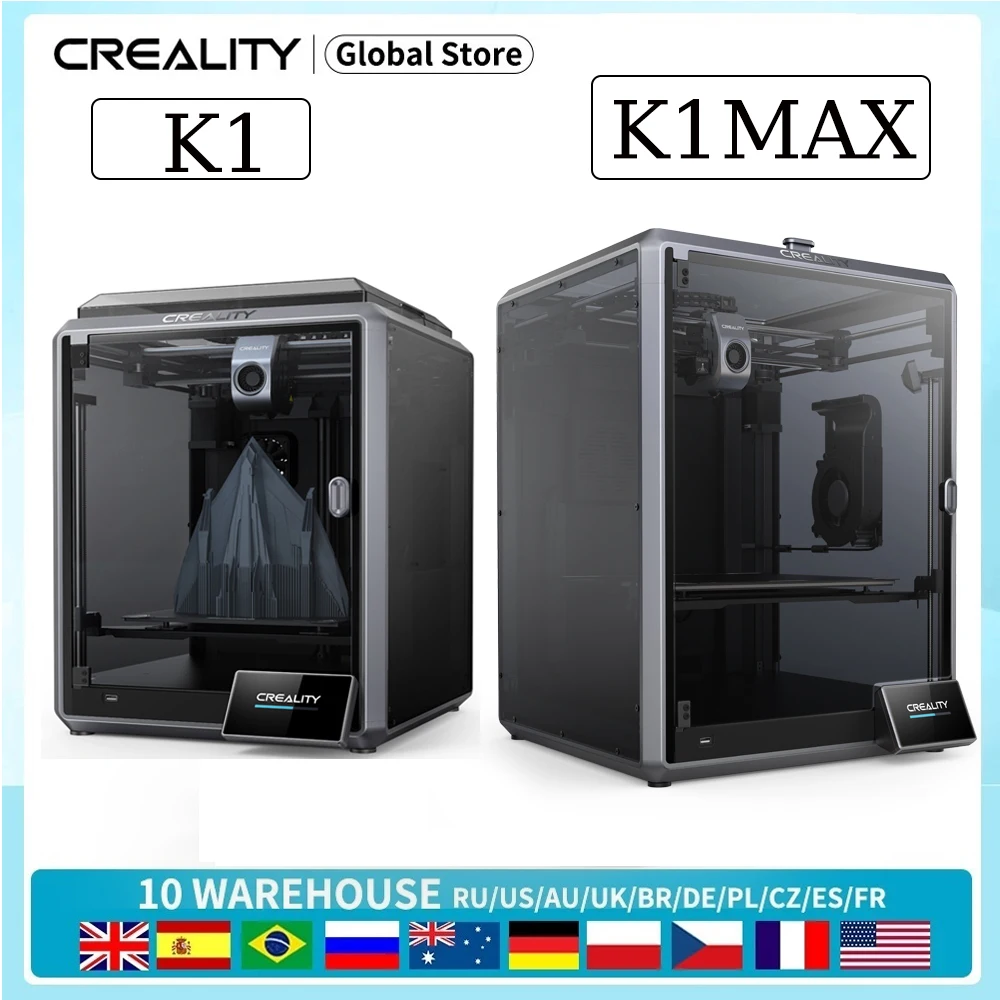 CREALITY  K1 /K1C/ K1MAX Printer Printer 600mm/s High-Speed Printing Super Sensing AI LIDAR 32mm³/s Large Flow Powerful Dual Fan