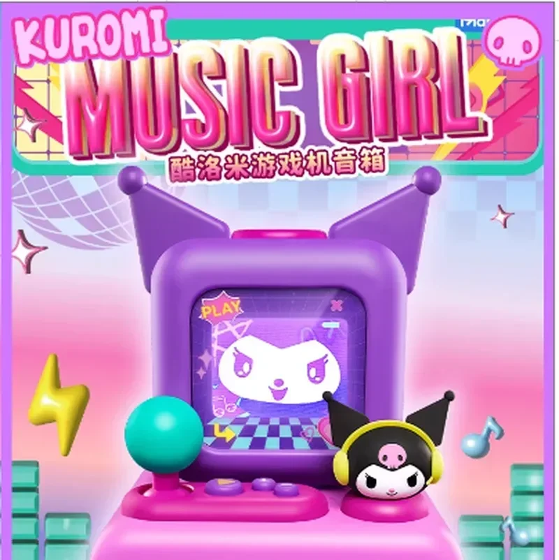 Kawaii Sanrio Kuromi Game Console Toys Speaker Girls DIY Kuromi Figures Game Player Cool Bluetooth Speaker Girls Room Decor Gift