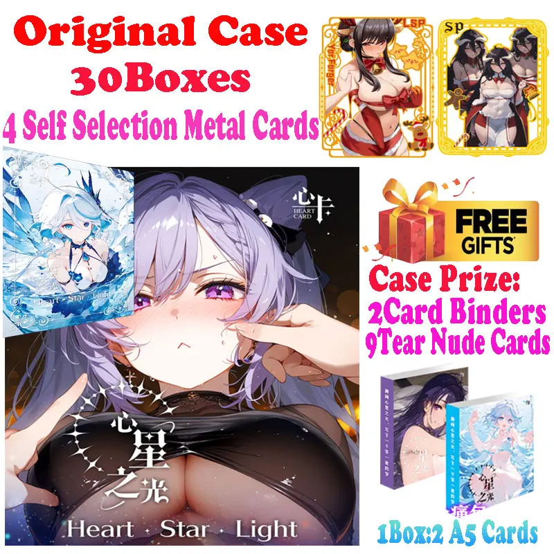 Wholesale 2024 Newest Heart Star Light 2 A5 Size Collection Card Goddess Story Waifu Box ACG CCG TCG Doujin Toys And Hobby Gift