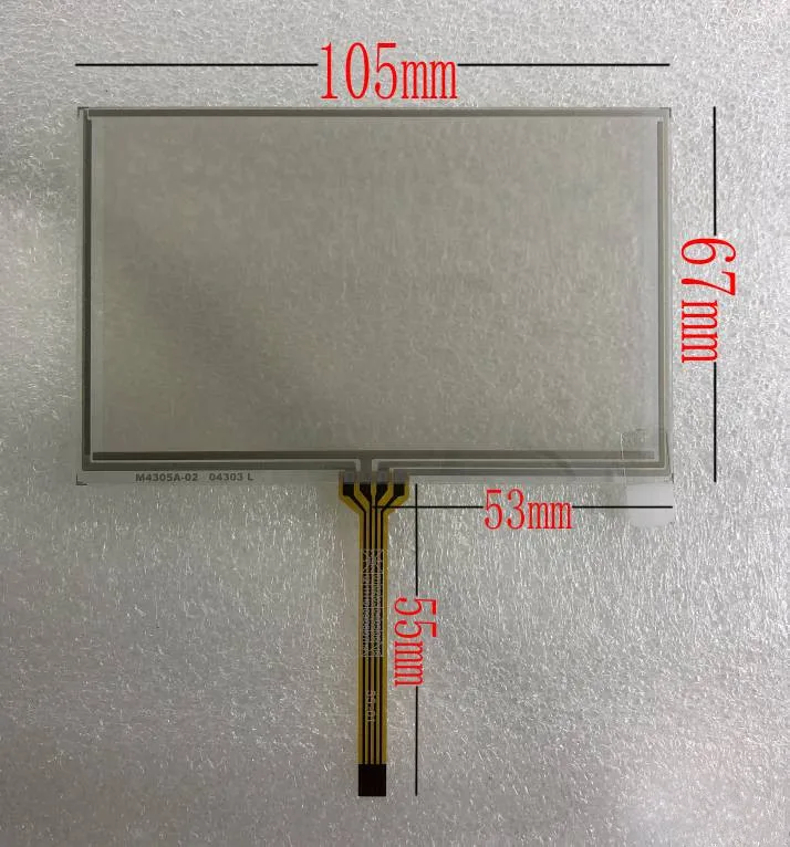 

4.3 Inch 105mm*67mm 4-Line Touch Screen Digitizer For M4305A-02 04303L