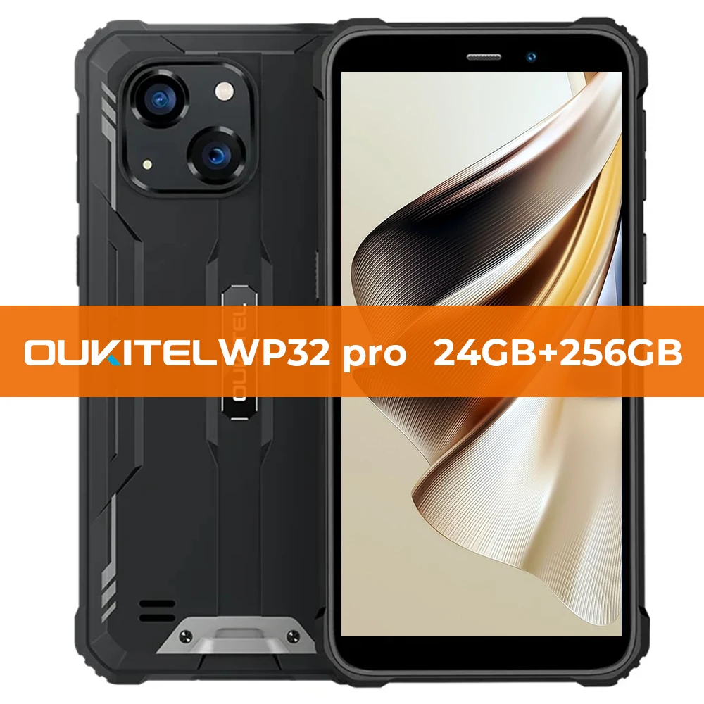 Прочный смартфон Oukitel WP32 pro, 6 дюймов, HD, 24 ГБ + 256 ГБ, 6300 мАч, восьмиядерный мобильный телефон, 20 МП, сотовый телефон NFC