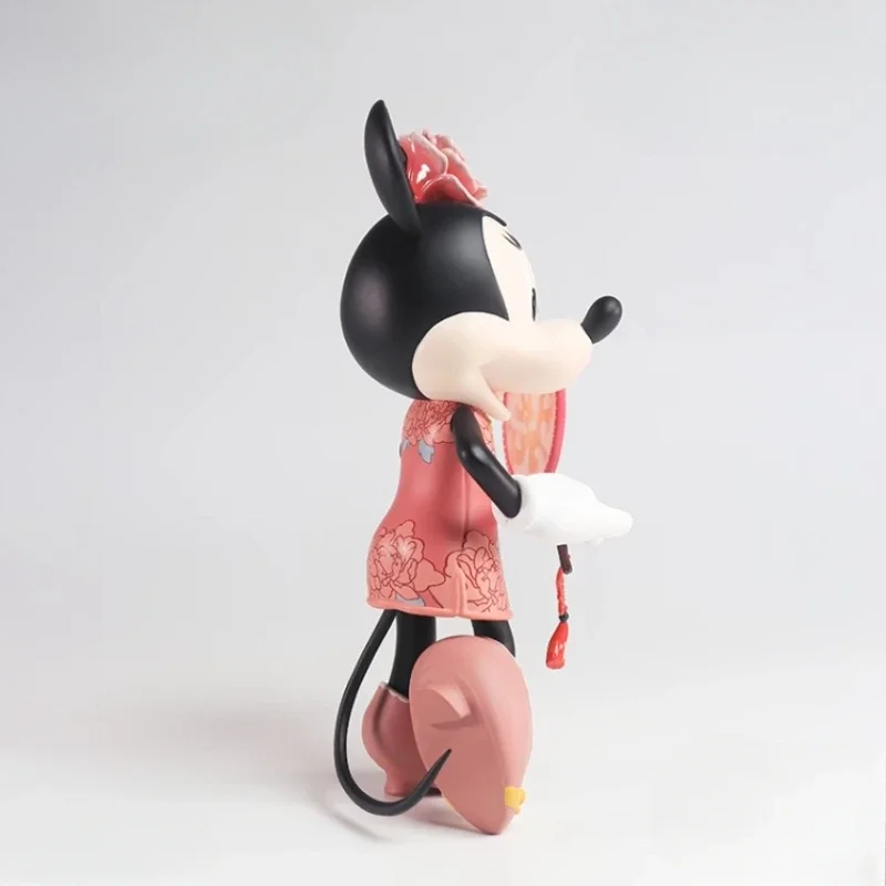 15cm Disney Minnie Cheongsam Anime Figures Tidal Suit Decoration Handmade Desktop Model Statue Ornaments Children Birthday Gifts