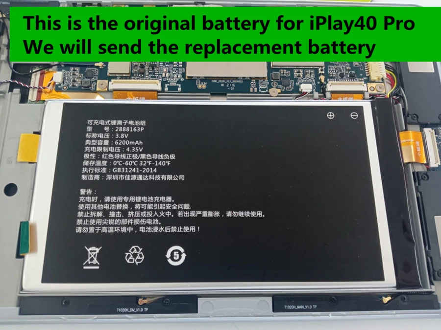 High Capacity 6200mAh/8000mAh/9000mAh T1020 Tablet PC Battery For ALLDOCUBE Cube IPlay 40 / IPlay40 Pro Replacement Accumulator