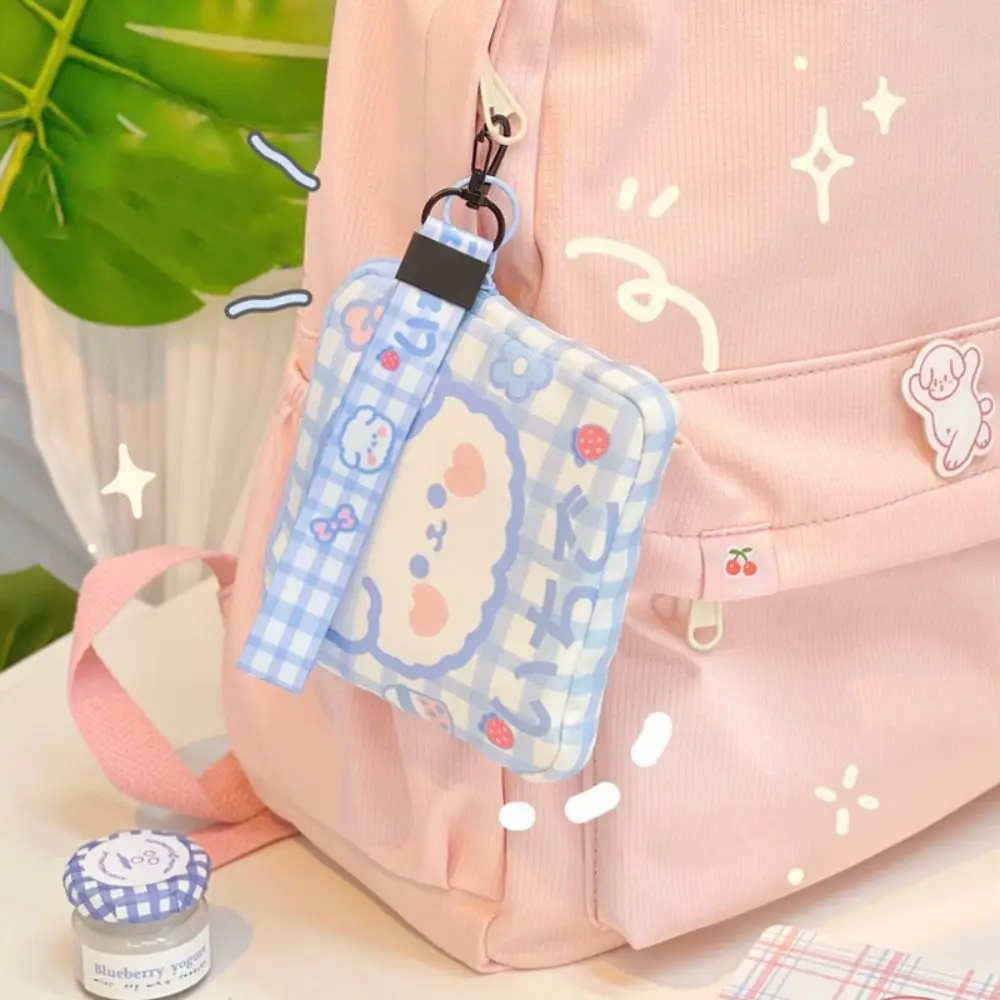 

Small Item Bag Cute Mini Cosmetic Bag Sweet Cartoon Sanitary Napkin Storage Bag Cotton Cloth Korean Style Makeup Bag Outdoor