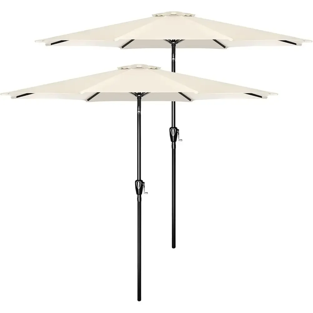 

Premium Outdoor Patio Umbrella with UV Protection, Push Button/Crank Operation, and 8 Ribs for Garden, Lawn, Beach, or Pool