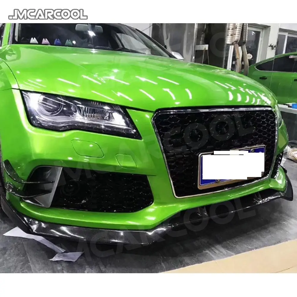 

Carbon Fiber Front Lip Spoiler Apron For Audi A6 RS6 A7 RS7 2012-2018 Sedan FRP Head Bumper Chin Shovel Guard Car Accessories