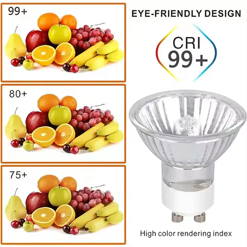 Gu10 Base Lampara 220v Halogen Bulb Spot Light,hal-gu10 Wholesale 50w Glass White Halogen Light 50 Watt