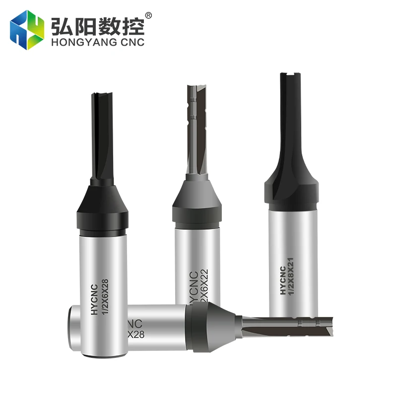 เครื่องกัด CNC ด้าม12.7มม. 3ช่อง TCT ตัดขอบแนวตั้งสำหรับดอกสว่านแกะสลักเราเตอร์ไม้ CNC