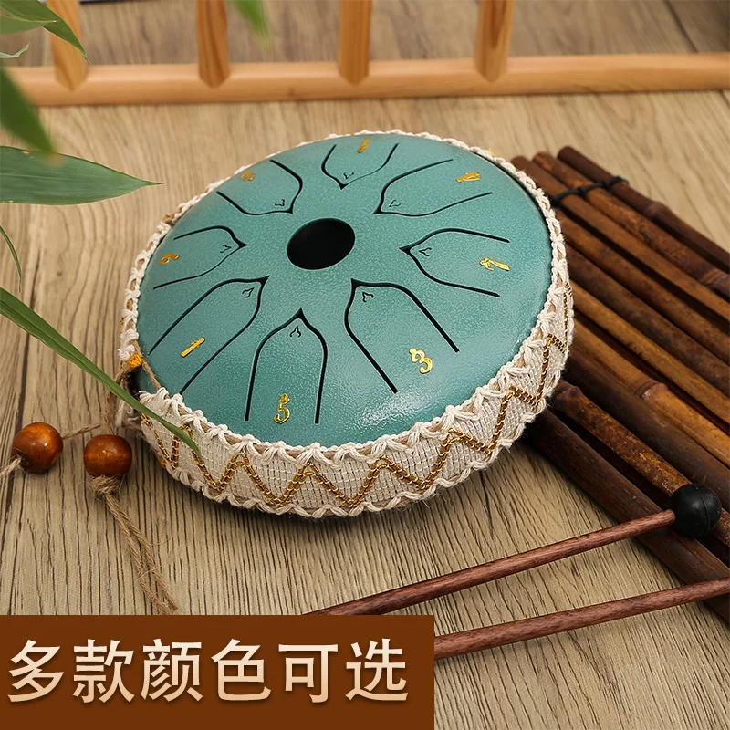 6.5-inch8-tone lotus flower drum treble companion enlightenment instrument drum exquisite art gift high-end gift