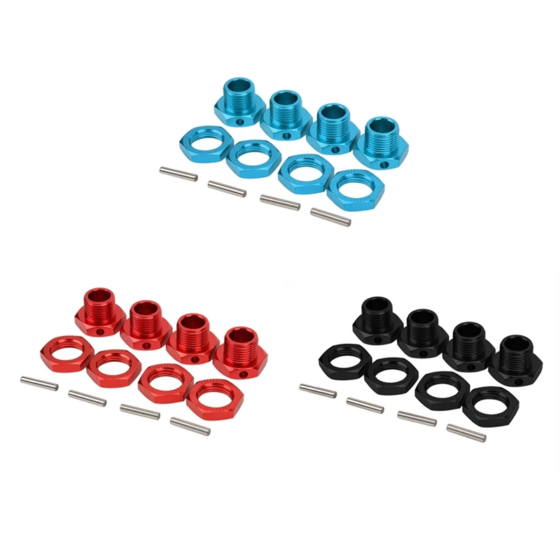 4PCS Ruota Esagonale Driver 17 MILLIMETRI Ruota di Metallo Hex Accoppiatore Parti di Aggiornamento Per HSP Traxxas HPI Tamiya HSP Redcat 1/8 RC Auto