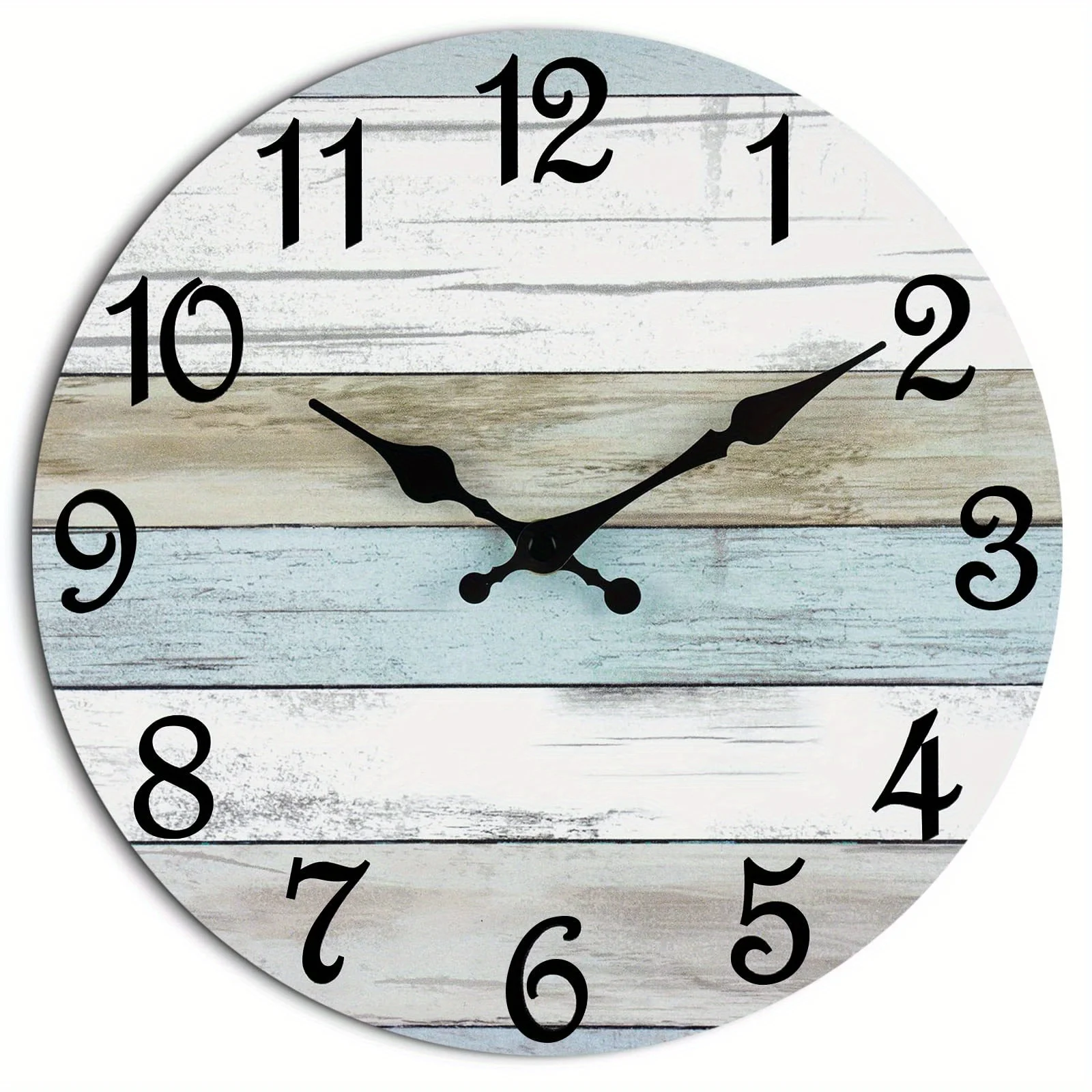 1pc 10Inch Wall Clock Nautical Decor, Beach Outdoor Clocks For Patio, Wall Clocks Battery Operated, Coastal Ocean