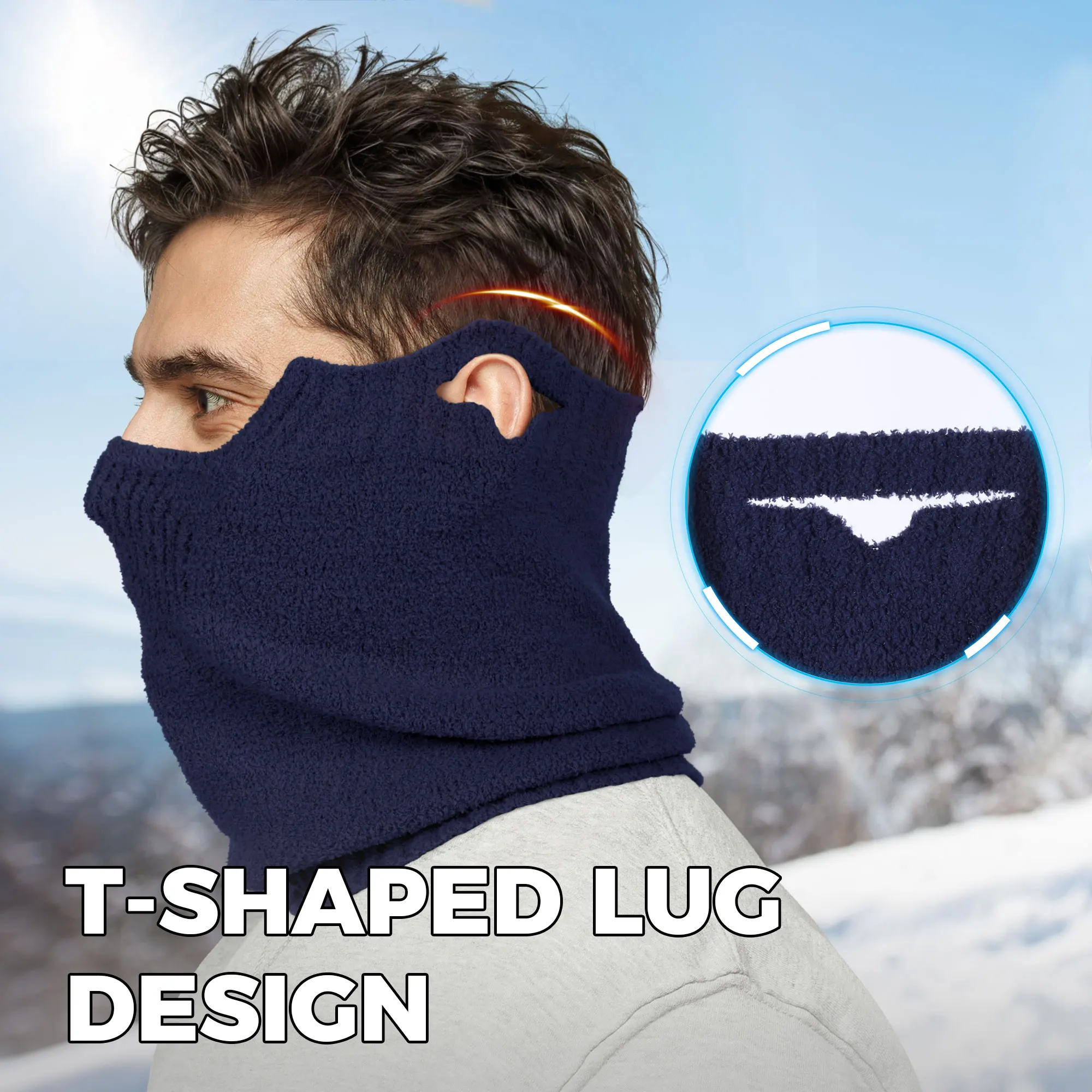 Outdoor Sport Mask Winter Neck Warmer Gaiter Riding Skiing Snowboard Hang Ear Windproof Bandana Men Women Thermal Tube Scarf