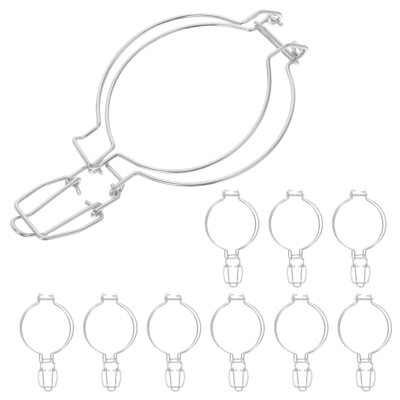 

10 шт. Зажимы для стеклянных банок из нержавеющей стали с металлическим фиксатором, простые в использовании, прочные, портативные, для кухни и ресторана, для хранения продуктов