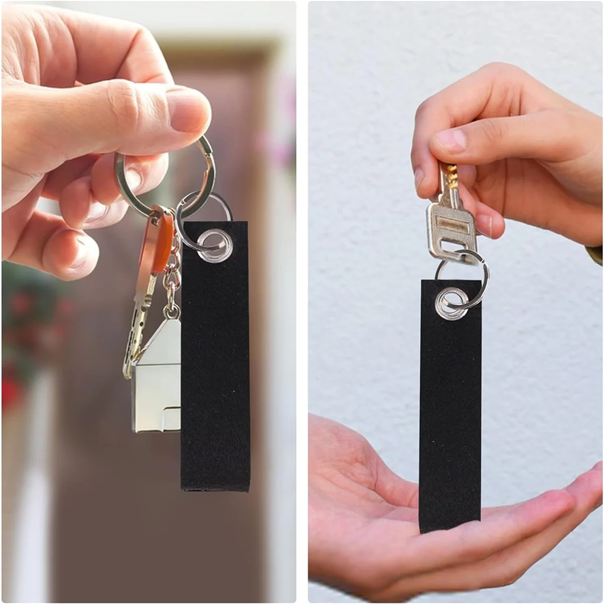 

Felt Key Chain, 20 Felt Key Rings with Stainless Steel Ring, Personalised Key Chain, DIY Decoration, Craft Key ChainJAS