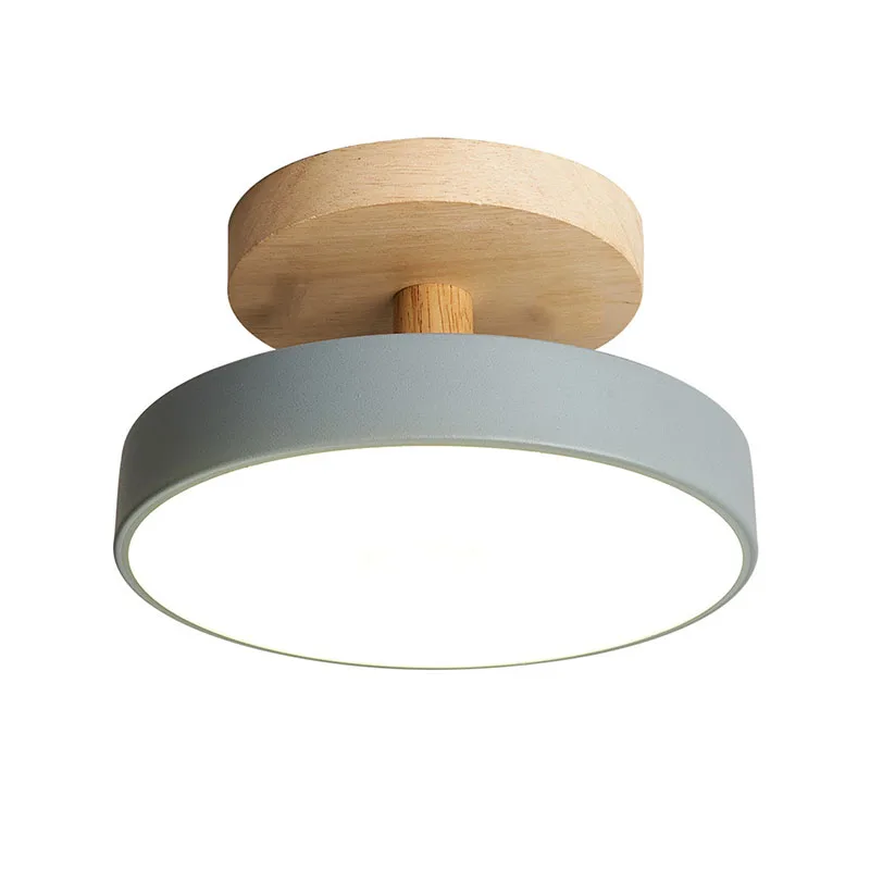 Lampy sufitowe LED Nordic Macaron kolorowa lampa sufitowa nowy wystrój domu Luminaria do sypialni przedpokój oświetlenie wewnętrzne alejek połysk — 2