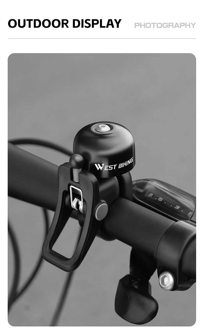 WEST RADFAHREN Mountainbike Glocke Sicherheit Warnung Signal Laut Retro Fahrrad Glocke Straße Lenker Fahrrad Zubehör Reit Ausrüstung – Detail 15