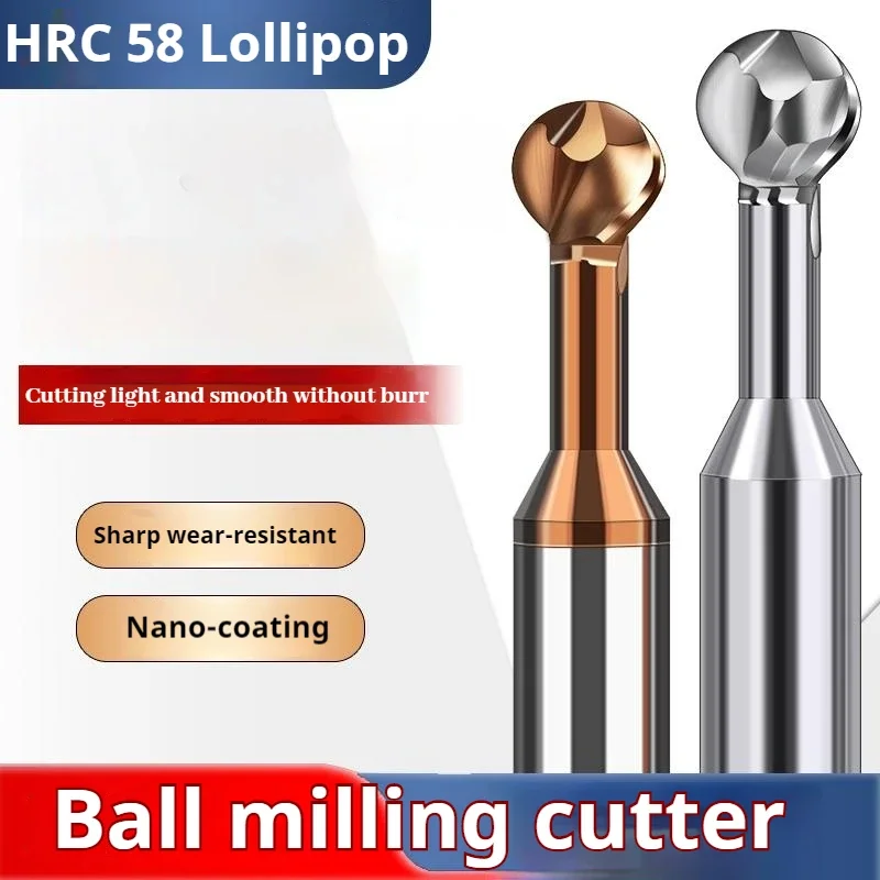 Ball T-shaped Arch Milling Cutter Lollipop End Mill ball t slot endmill Solid Carbide Cnc Cutter R1-R6 For Steel Aluminum 3D