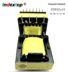 Transformador de pulso EER42x15, 70:20:11:17:10, temperatura de 180 ℃ para máquinas de soldadura TIG de arco inversor, placa media de 11 pies, 1 unidad