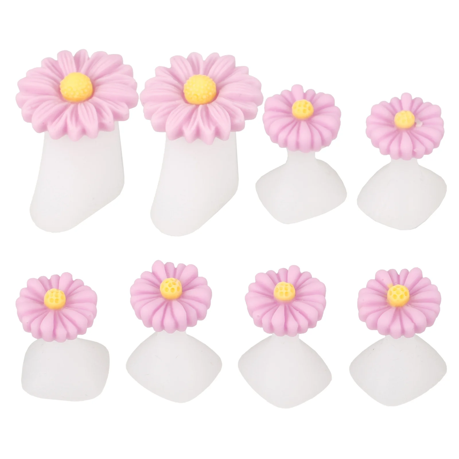 3 فواصل أصابع القدم من السيليكون على شكل زهرة الأقحوان، فواصل ناعمة ومريحة للأظافر، فواصل لأصابع القدم للصنادل المتدفقة #4